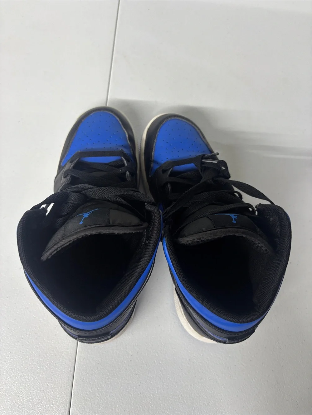 Nike Air Jordan 1 Mid - Black and Blue Size 5Y